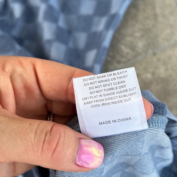 White Fox NWT Throw It Back Terry Playsuit Romper Size XS Steel Check - Picture 10 of 12